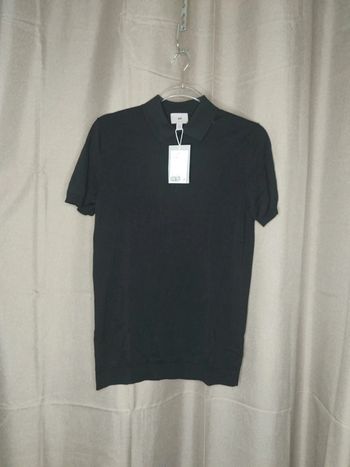 Polo slim fit en soie mélangée