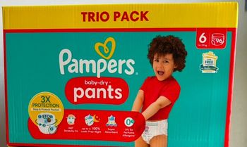 96 couches culottes Pampers baby dry taille 6