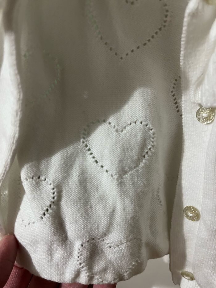 Gilet bébé fille blanc - photo numéro 2