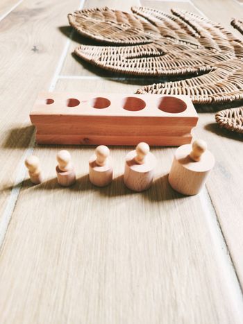 👶Bloc de cylindres /poids en bois Montessori