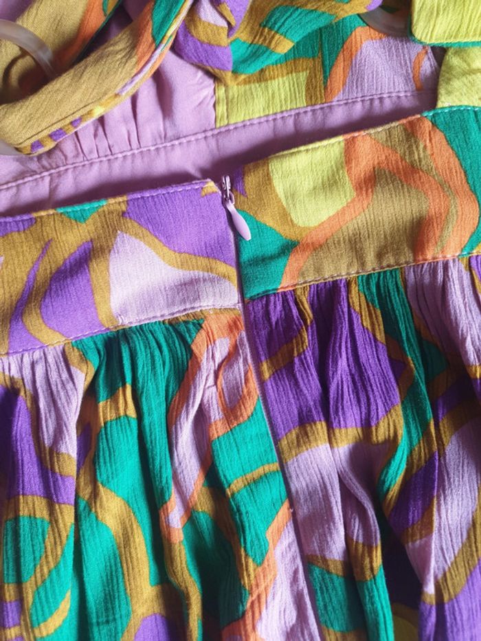 Magnifique robe longue imprimé multicolore PROMOD - photo numéro 3