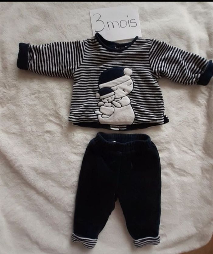 Ensemble mixte doublé polaire 3 mois