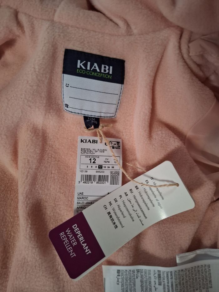 Doudoune bébé rose pâle 12 mois (73/76cm) - photo numéro 5