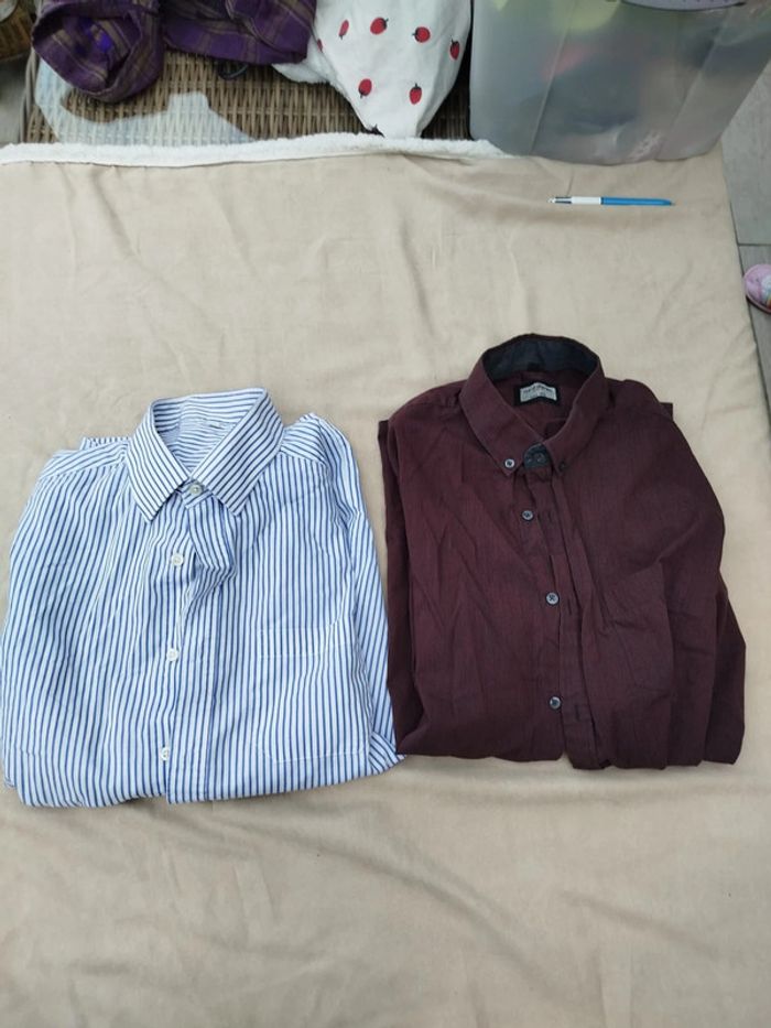 Lot 2 chemises manches longues taille 41/42