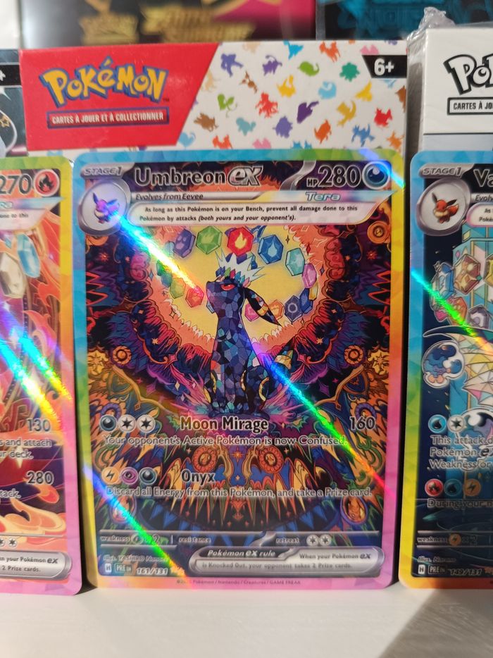 Lot 9 cartes Pokémon évolitions God pack ev8.5  évolutions prismatiques neuves - photo numéro 4