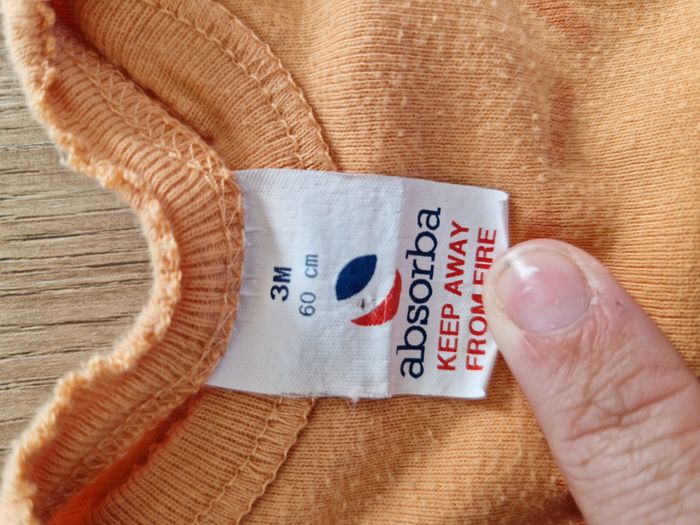 Pyjama sans pied orange - 3 mois - photo numéro 3