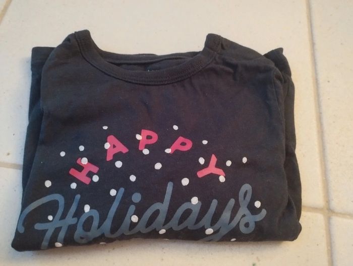 Tee shirt manches longues coton 24 mois