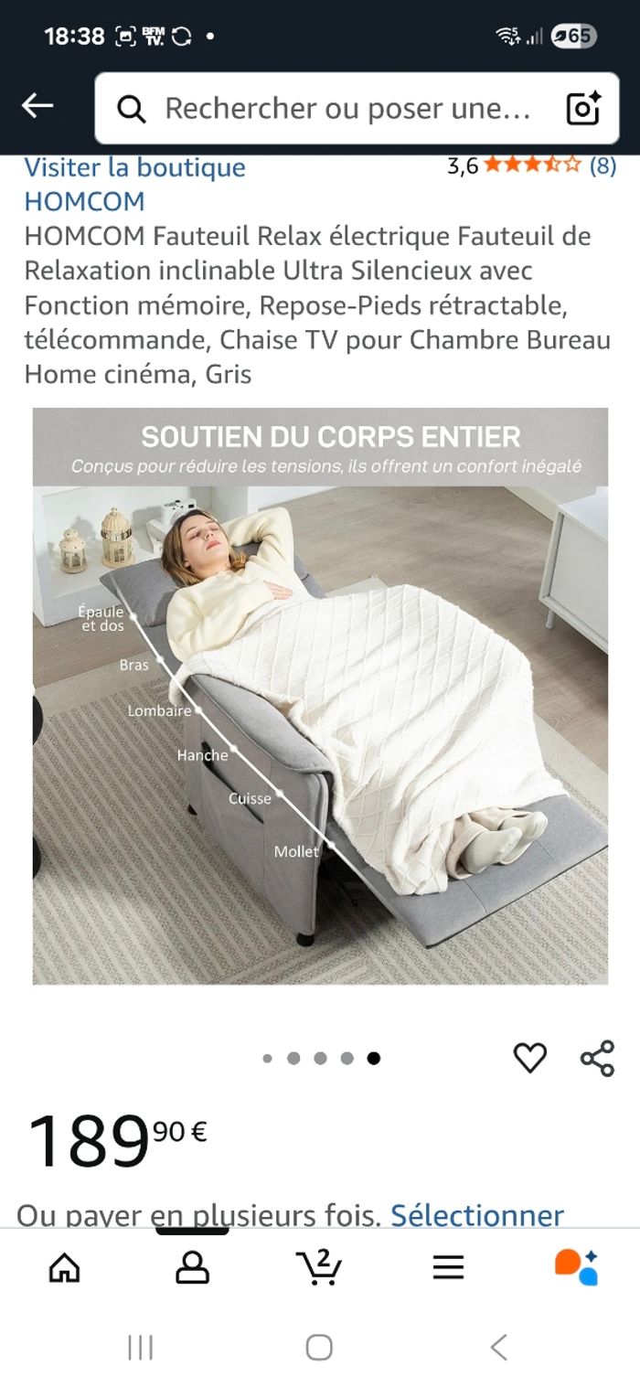Fauteuil bien etre très très bon état - photo numéro 8