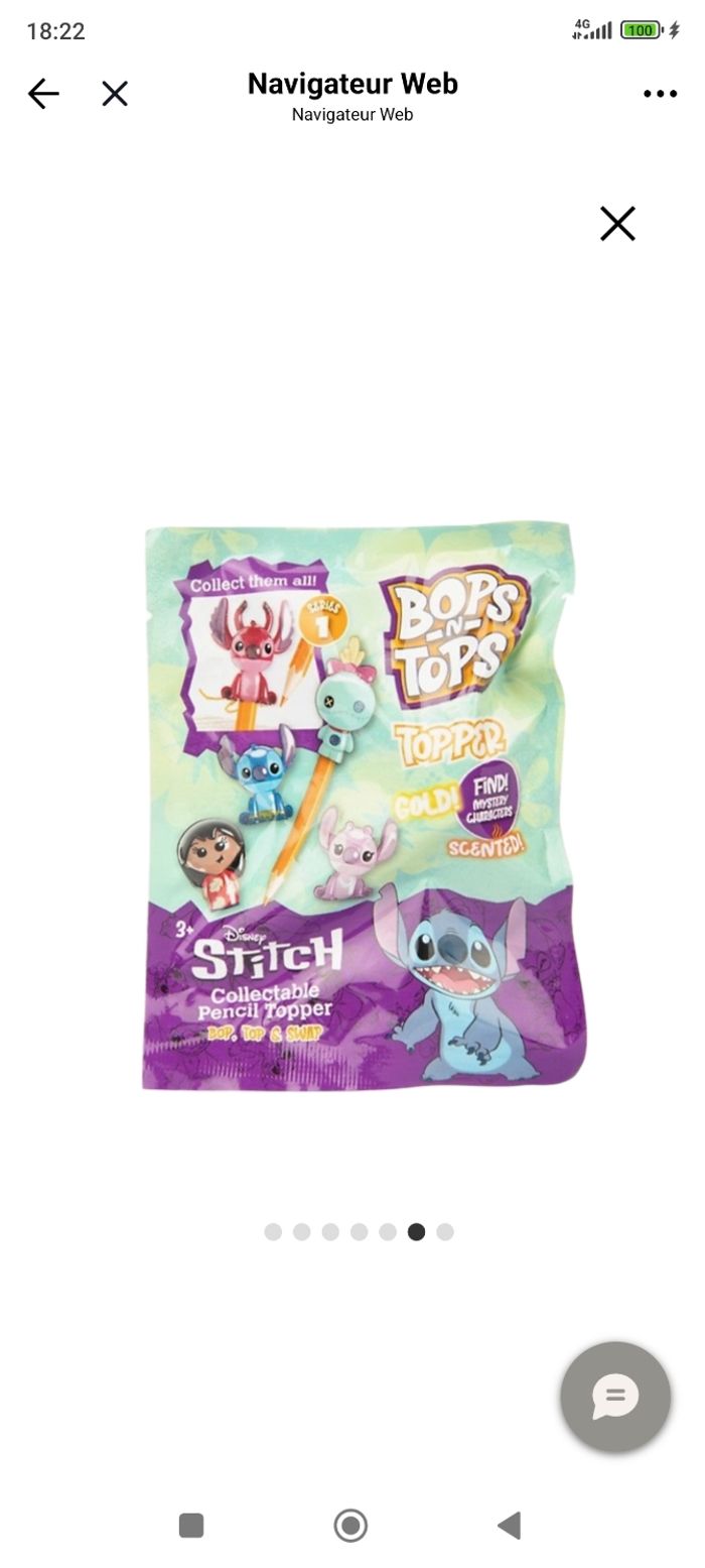 Lot de 4 Bops & tops - stitch