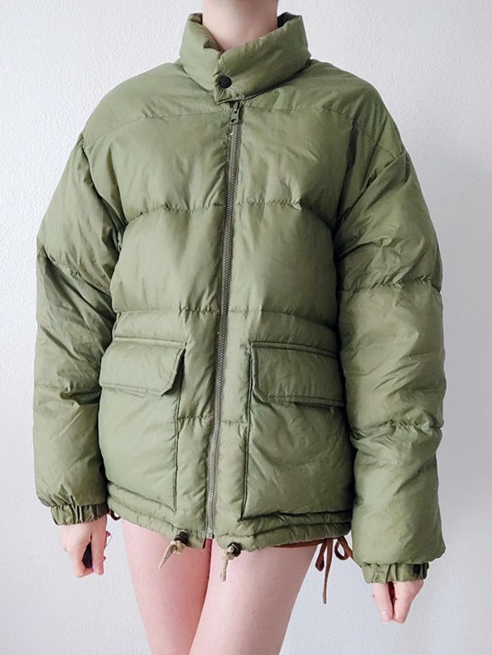 Doudoune kaki rembourrage plume vintage / Goanna American Flavor - 40/L à 42/XL - photo numéro 5