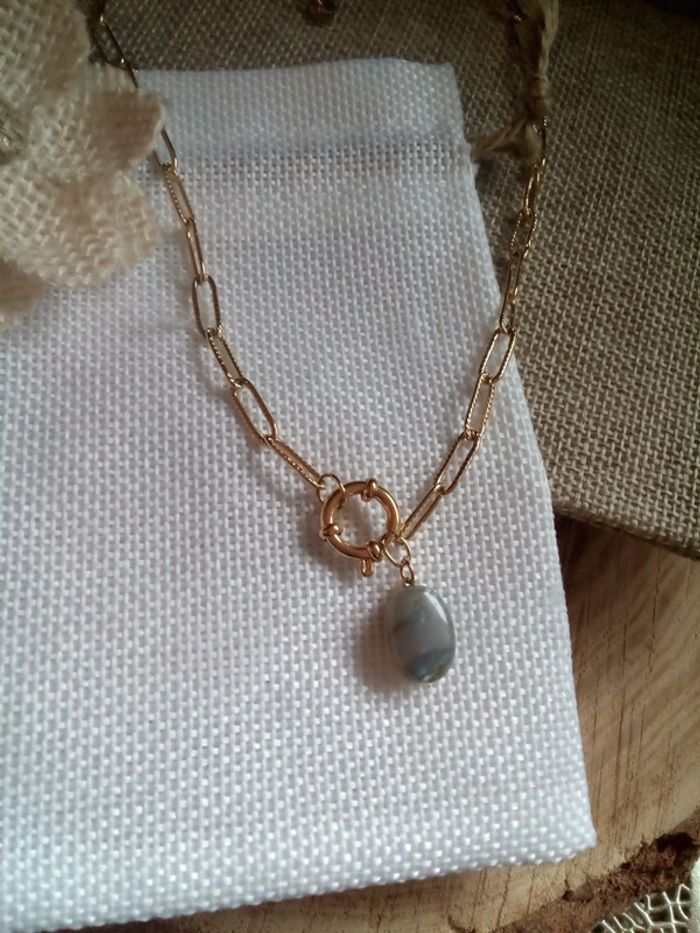 Collier pierre de labradorite - photo numéro 3