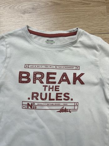 T-shirt Kiabi beige et bordeaux break the rules
