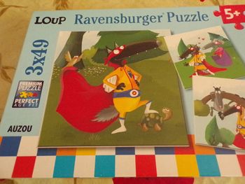 Puzzle Loup Ravensburg 3x49 Auzou 5+ complet