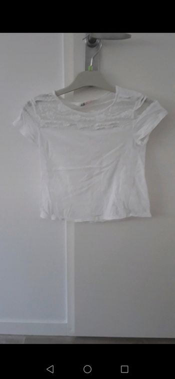 Haut blanc dentelle