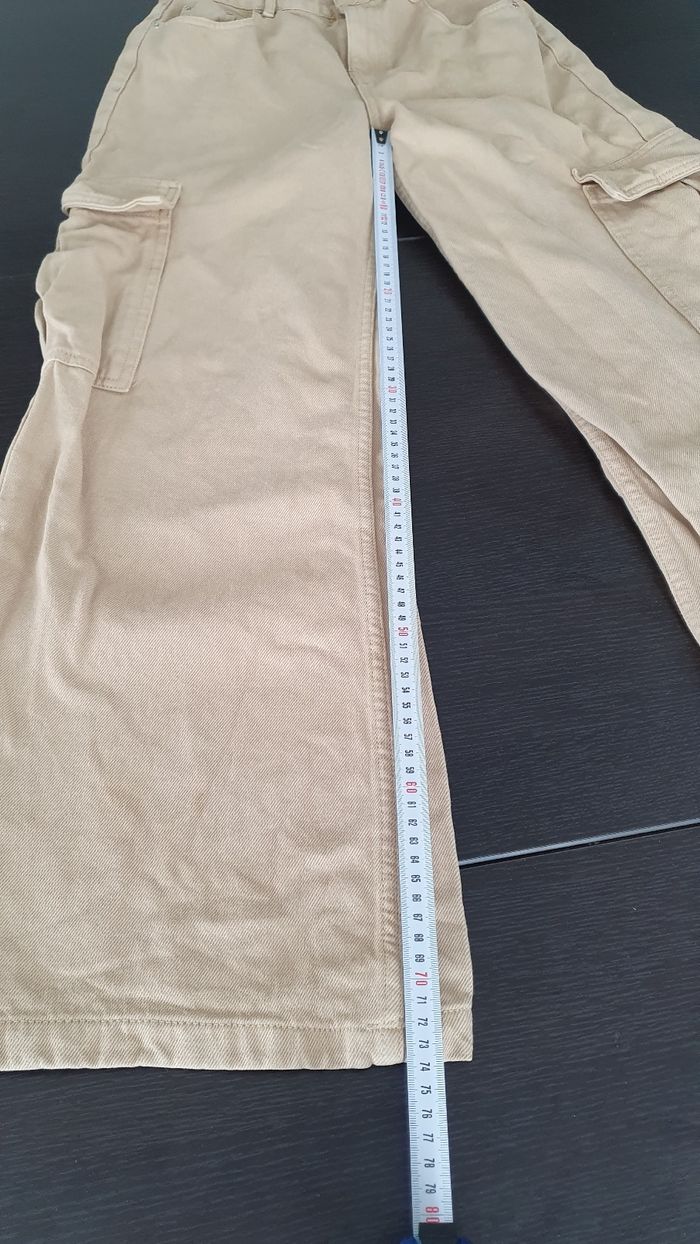 Jean cargo large beige en S - photo numéro 4