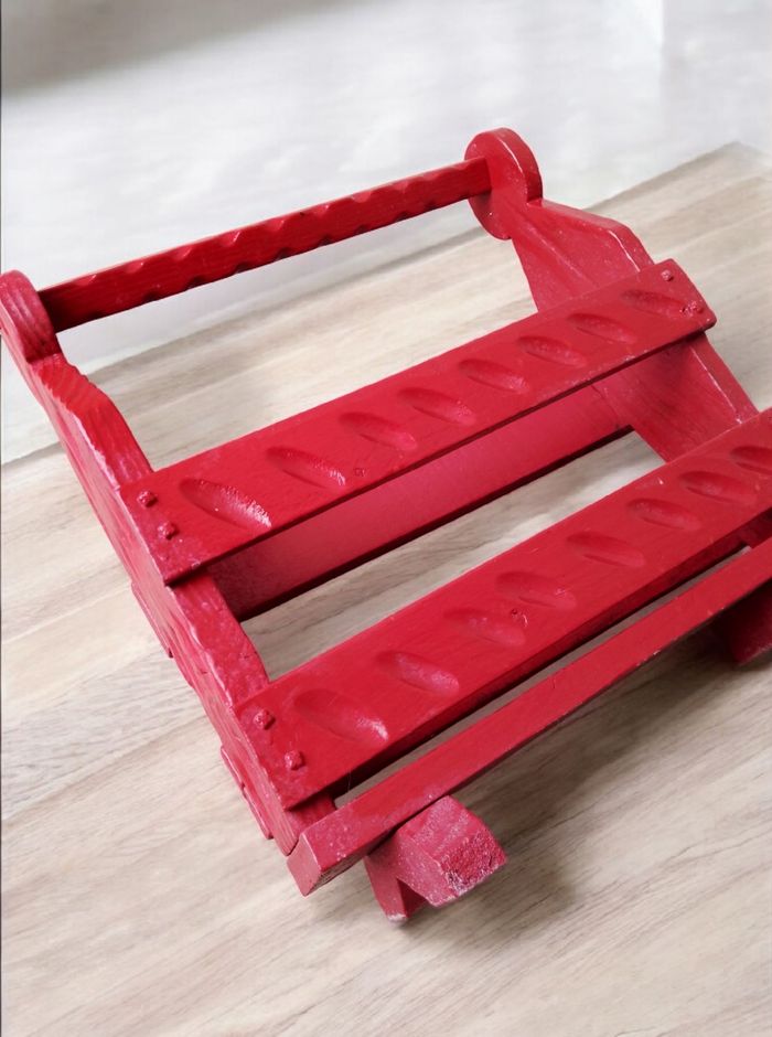 Porte revues vintage en bois massif - photo numéro 2