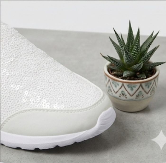 Baskets sans lacet avec sequin brillante et souple - photo numéro 2