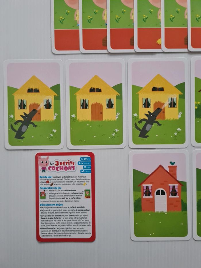 Jeu de société/de cartes "Les 3 petits cochons" complet, comme neuf, idéal pour offrir - photo numéro 3