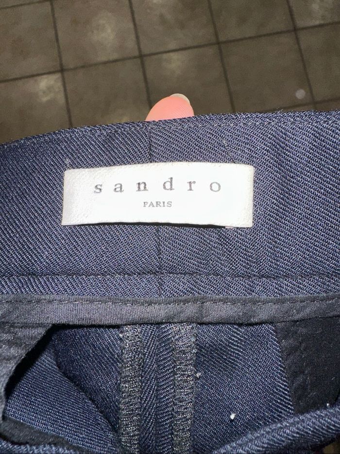 Pantalon bleu marine Sandro - photo numéro 4