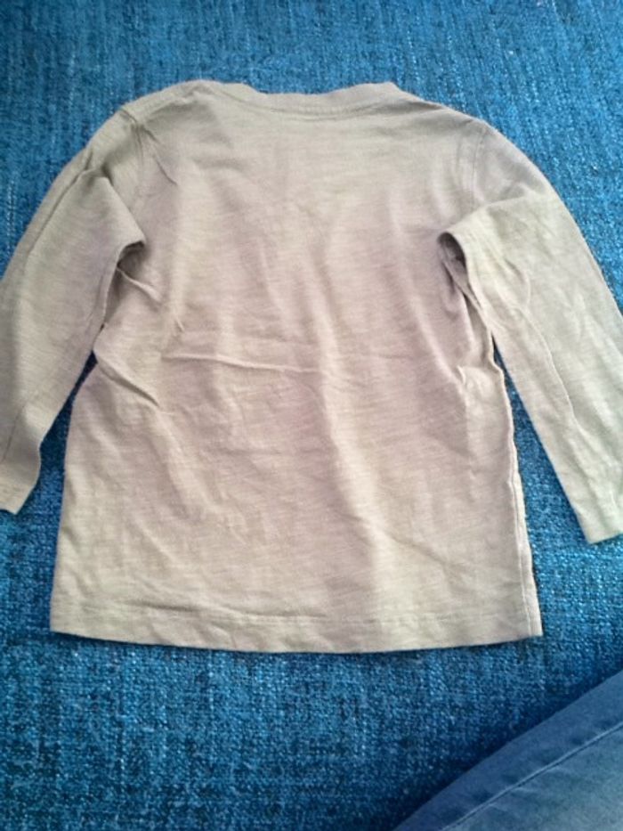 Tee-shirt gris manches longues Verbaudet - 3 ans - photo numéro 3