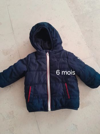 Doudoune fourré bleu 6m
