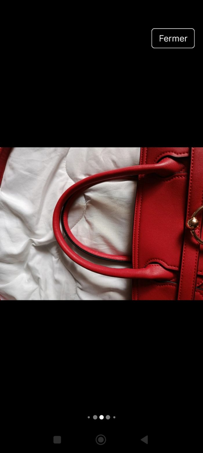 Sac à main bandoulière rouge - photo numéro 5