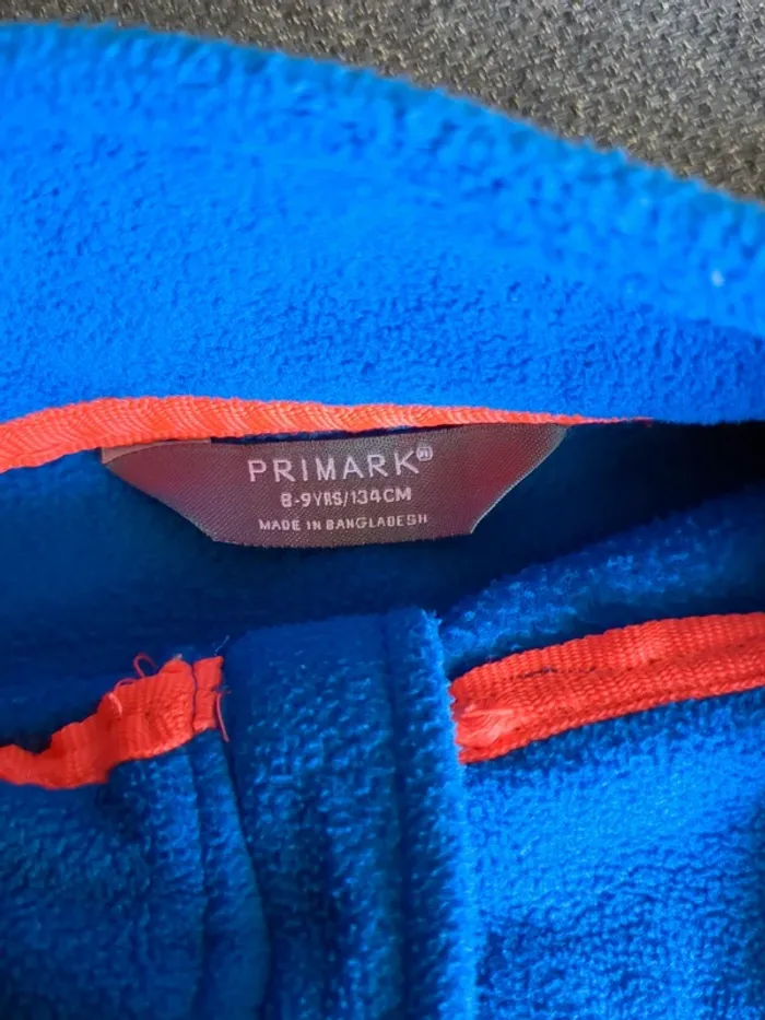 Polaire bleu et orange fluo 8-9 ans - photo numéro 3