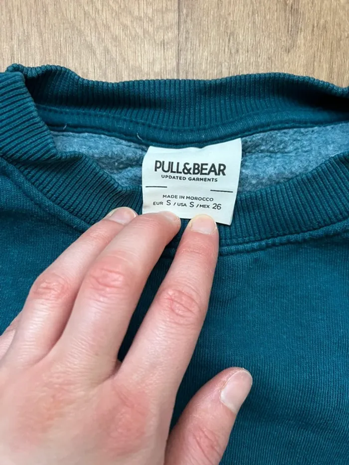 Sweat-shirt Pull & Bear Vert sapin - photo numéro 3