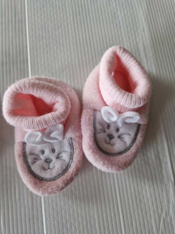 Lot de 2 paires chaussons bébé fille - photo numéro 4