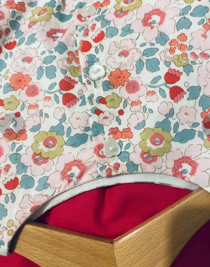 Robe Longue Liberty Betsy Fraise 3 ans - photo numéro 3