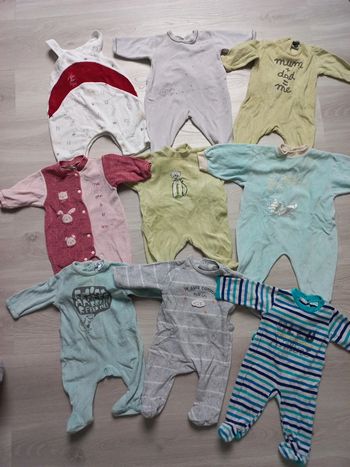 Lot de 9 pyjamas en velours 3 mois hiver
