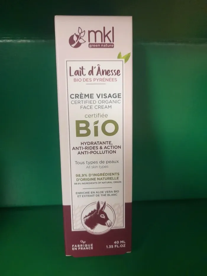 Crème visage bio lait d'ânesse