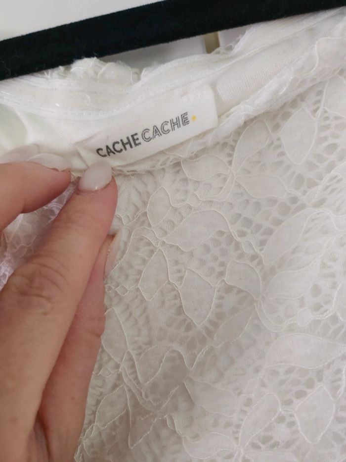 Robe blanche à dentelle Cache Cache - photo numéro 4