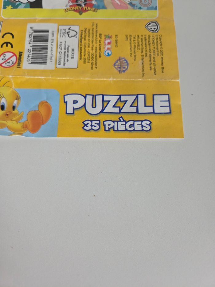 🧩 Puzzle 35 pièces Complet Looney Tunes Titi et Grosminet, Bugs Bunny & Co - Warner Bros - photo numéro 4