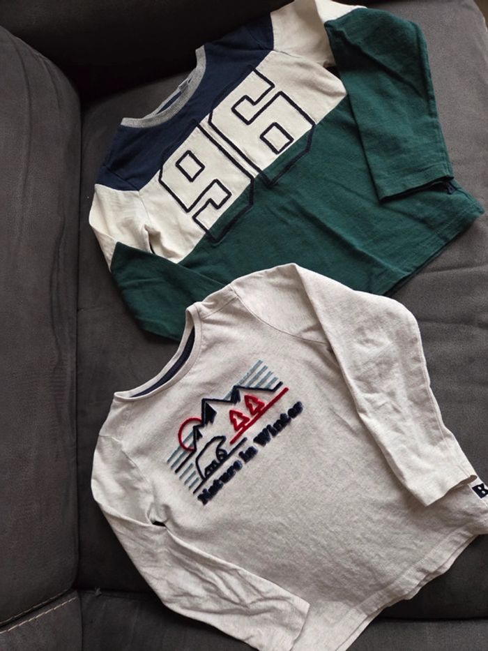 Lot 2 T-shirt manches longues okaidi