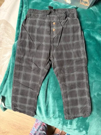 Pantalon à carreaux 92 cm