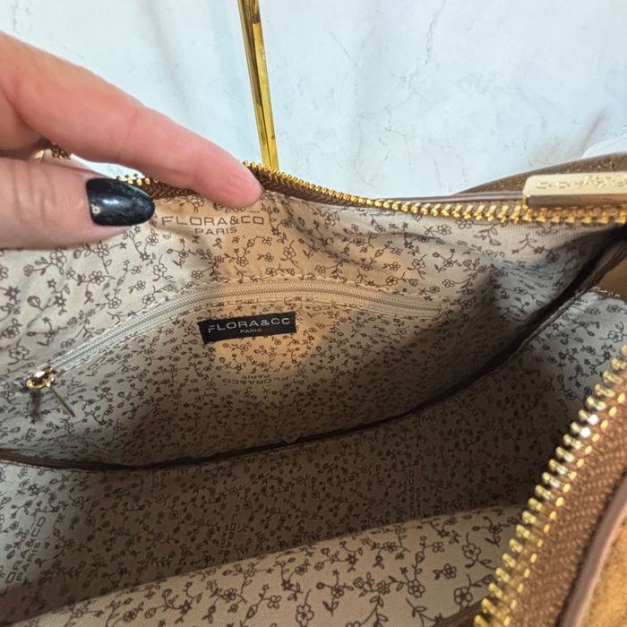 Sac bandoulière camel suédine chic rond idée cadeau neuf - photo numéro 6