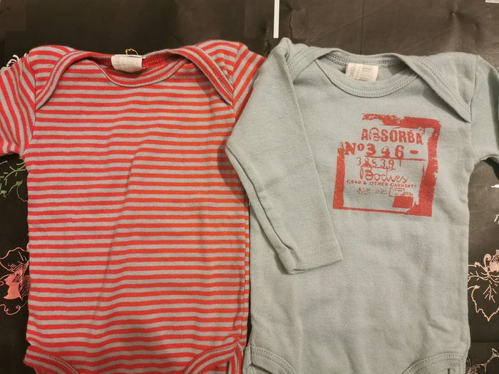 lot de 2 bodys taille 3 mois - photo numéro 2