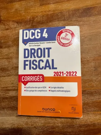 Livre DCG 4 droit fiscal, 2021. 2022.