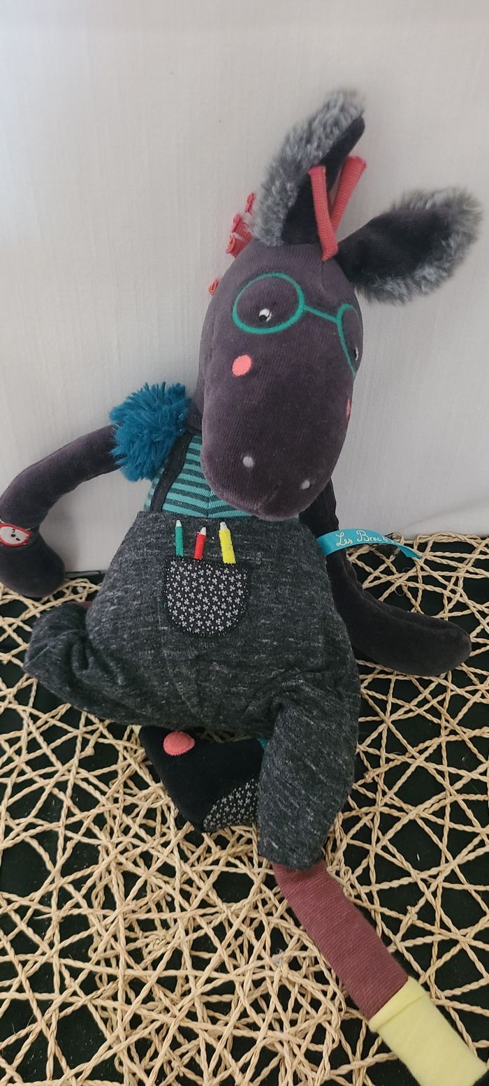 Moulin Roty Doudou Peluche Anne Cheval Lunette Broc & Roll 55Cm