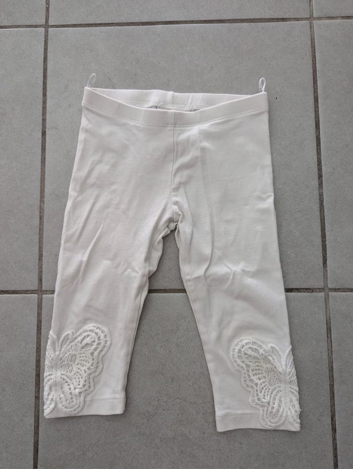 Legging court blanc