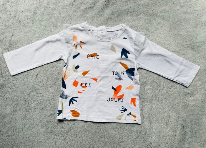 Tee shirt manches longues, fille, 12 mois