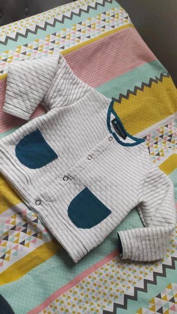 Gilet matelassé fait main Style Petit Bateau 18 mois