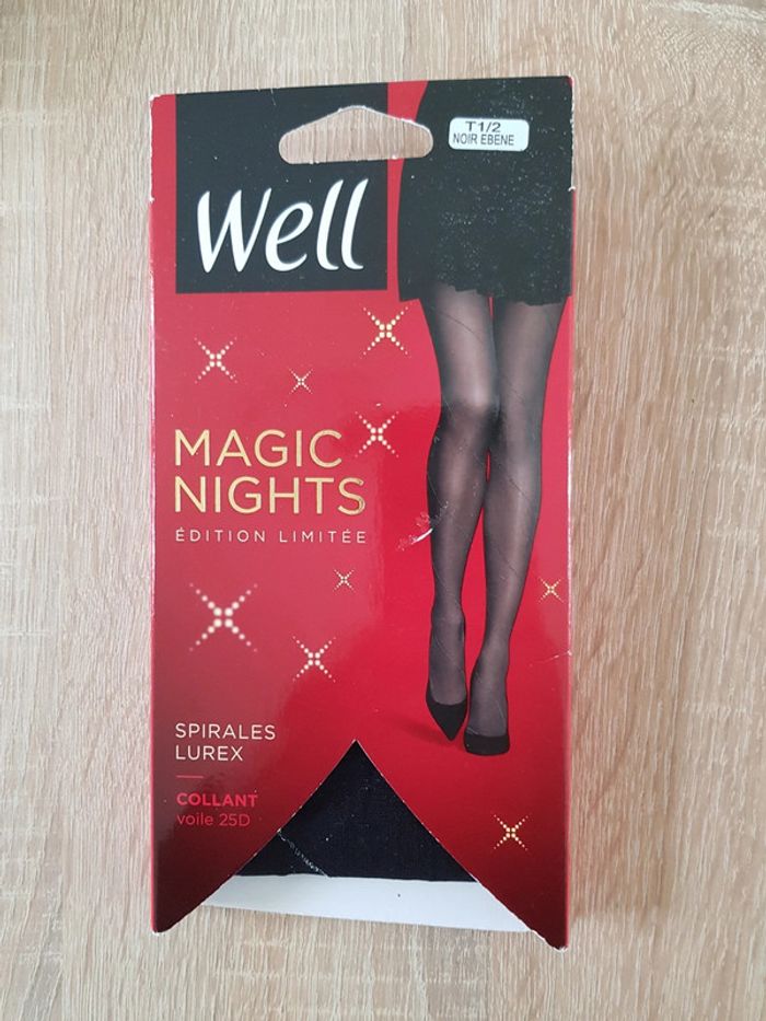 Well, collant magic nights, édition limitée, noir, T 1/2