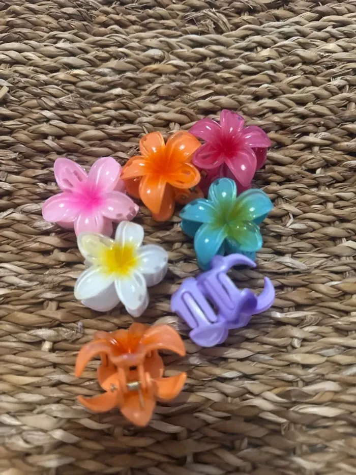 Lot de 7 pinces à cheveux fleurs - photo numéro 5