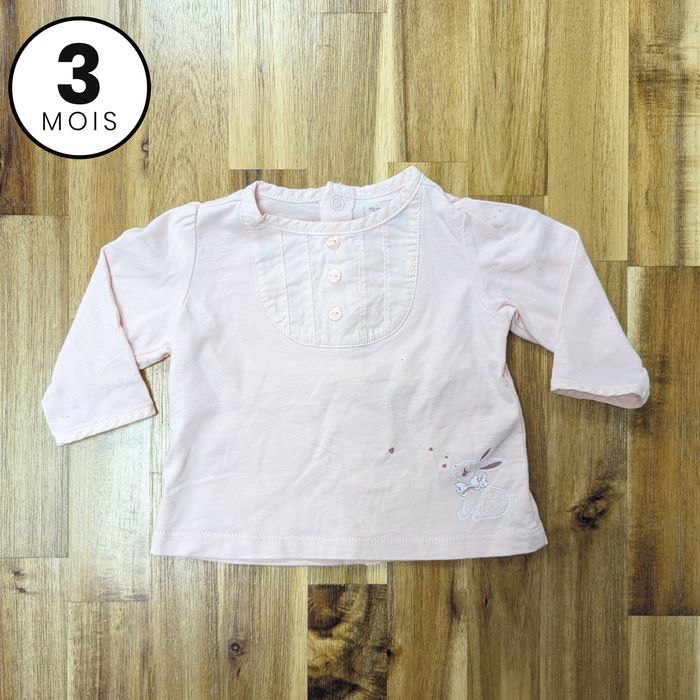 Lot 3 t-shirts manches longues - 3 mois - photo numéro 2
