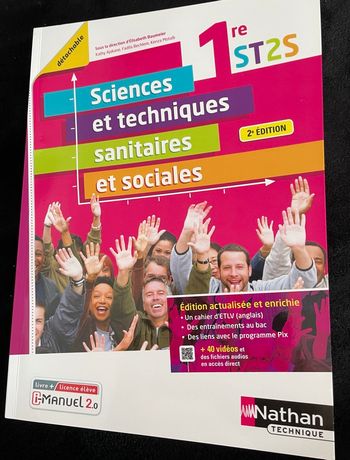 Livre ST2S Sciences et techniques sanitaires et sociales 2e édition