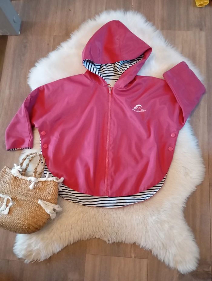 Moussaillon 💀 cire cape poncho fille rose 3 ans imperméable - photo numéro 10