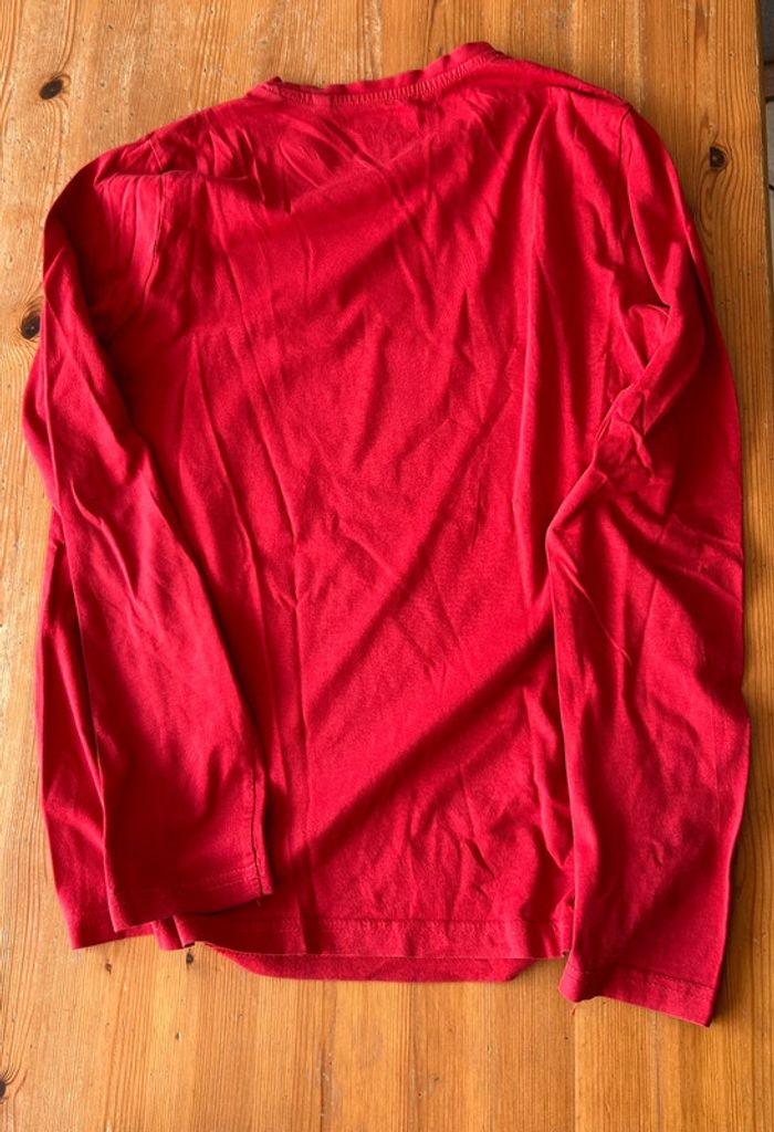 Tee Shirt manches longues rouge Xmas C&A 13/14 ans Comme neuf - photo numéro 5