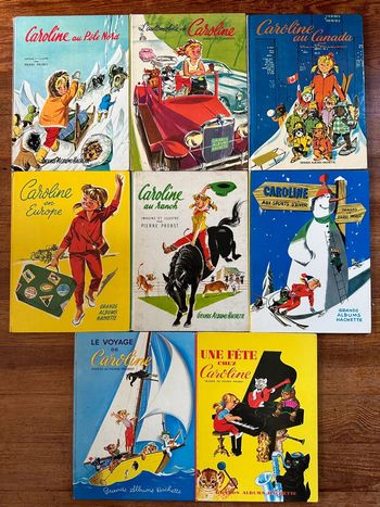 Pierre Probst TBE - Lot de 8 Grands Albums Hachette Caroline livres anciens éditions originales
